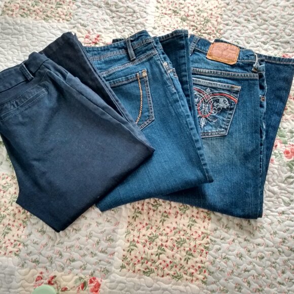 Lucky brand, lee, and sonoma Denim - Bundle of 3 Capri jeans, size 6